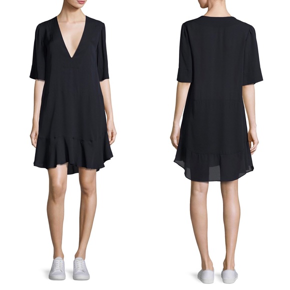 ✨HP!✨NWT Maternity-Friendly A.L.C. Navy Silk Dress - Picture 4 of 6